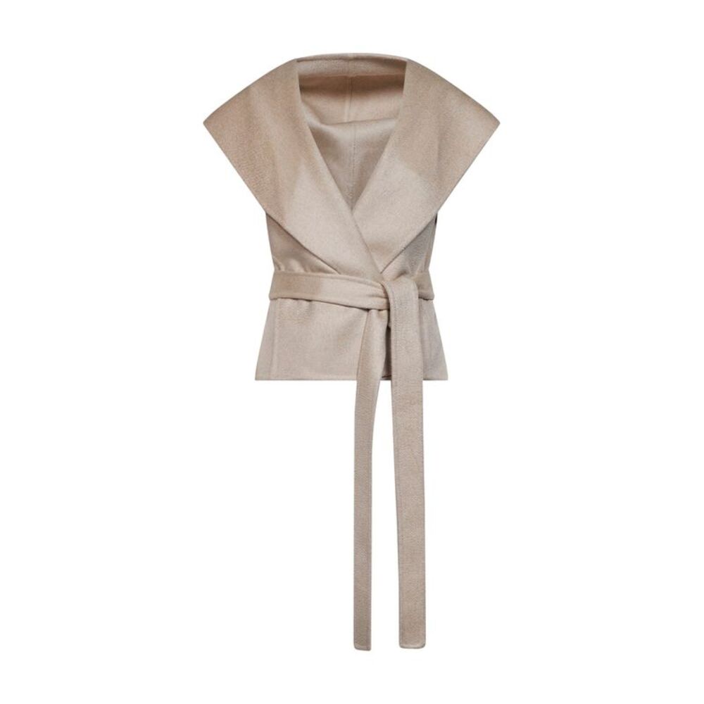 Alaïa Women Beige Double-Face Cashmere Hooded And Belted Jacket